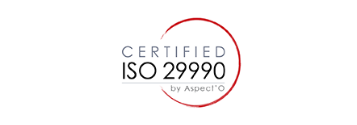 Logo certified ISO29990